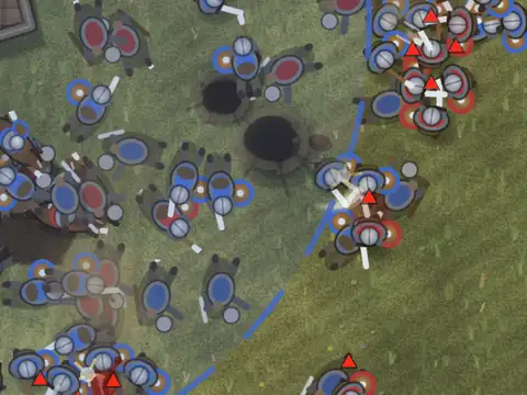 Knights and soldiers clashing outside Château Gaillard