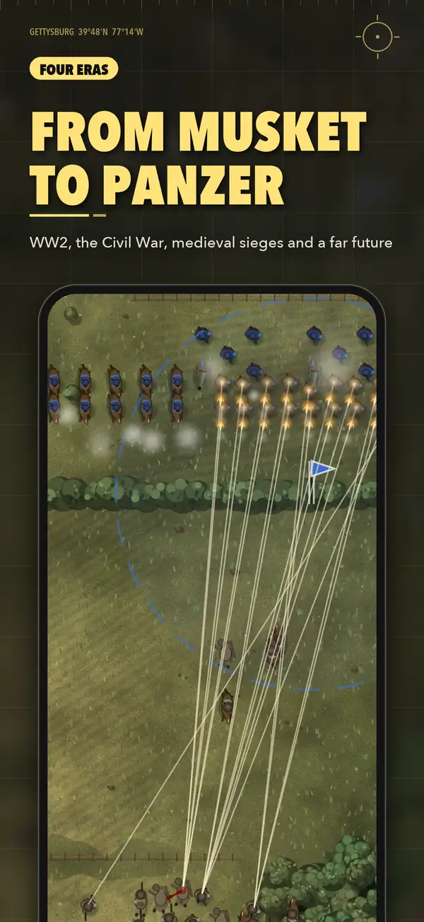 Civil War musket lines firing across a field