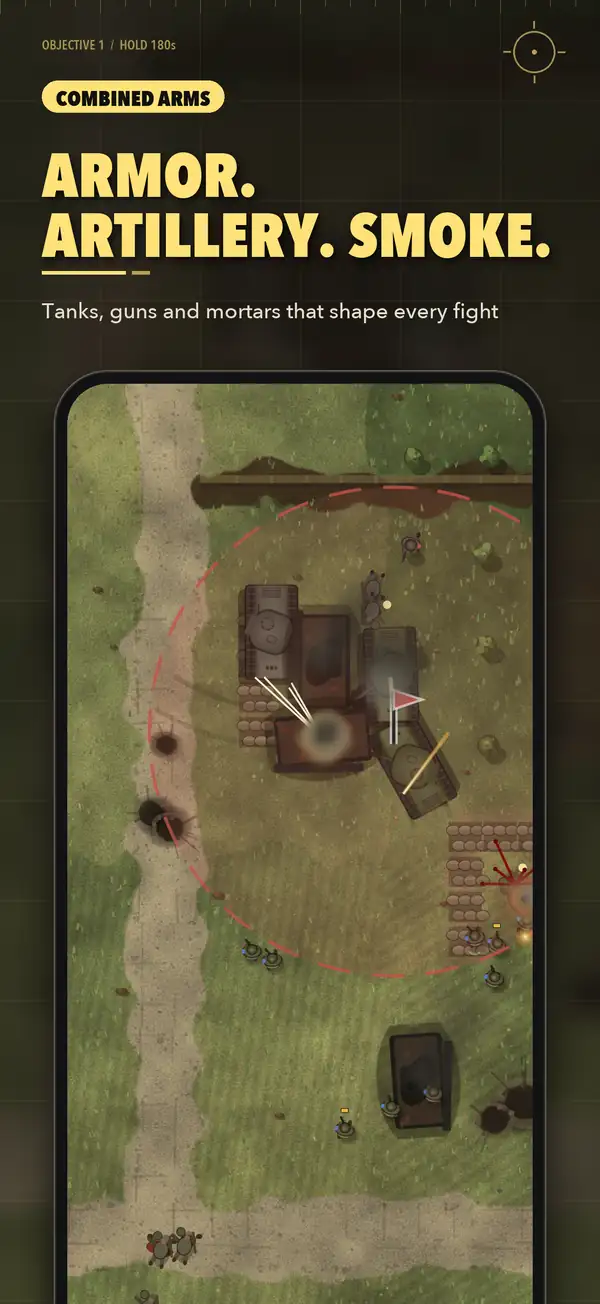 Tanks and artillery fire on a dirt road